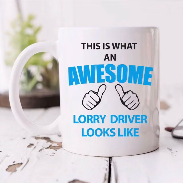 60 Second Makeover Limited This Is What An Awesome Lorry Driver Looks Like White Ceramic Mug