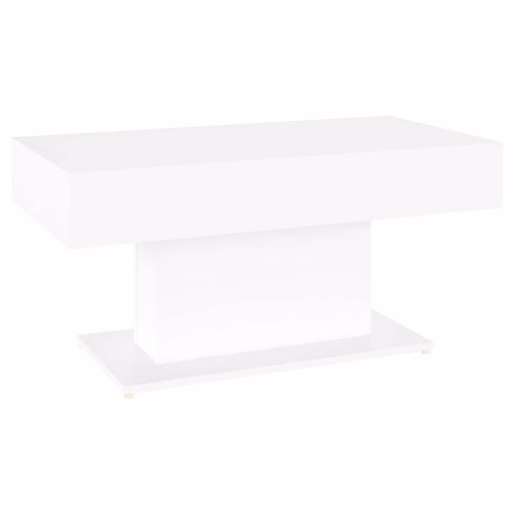 Berkfield Home Modern White Rectangular Coffee Table in Composite Wood W/D/H: 96 x 50 x 45 cm – 2