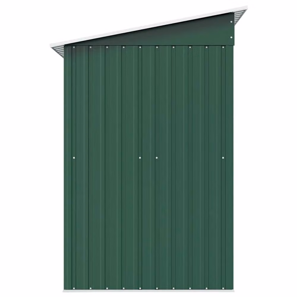 Berkfield Home Green Metal Pent Garden Shed with Sliding Doors and Side Vent – 3