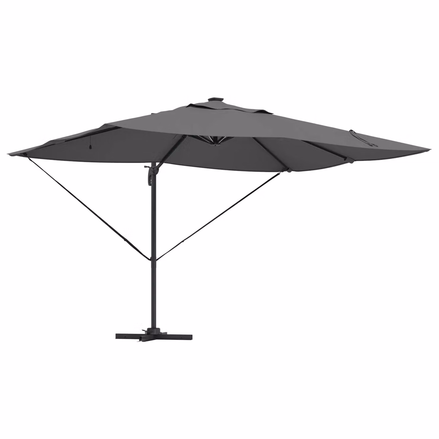 Berkfield Home Roma Cantilever Parasol with LEDs in Anthracite, W/D/H: 352 x 251 x 265 cm – 2
