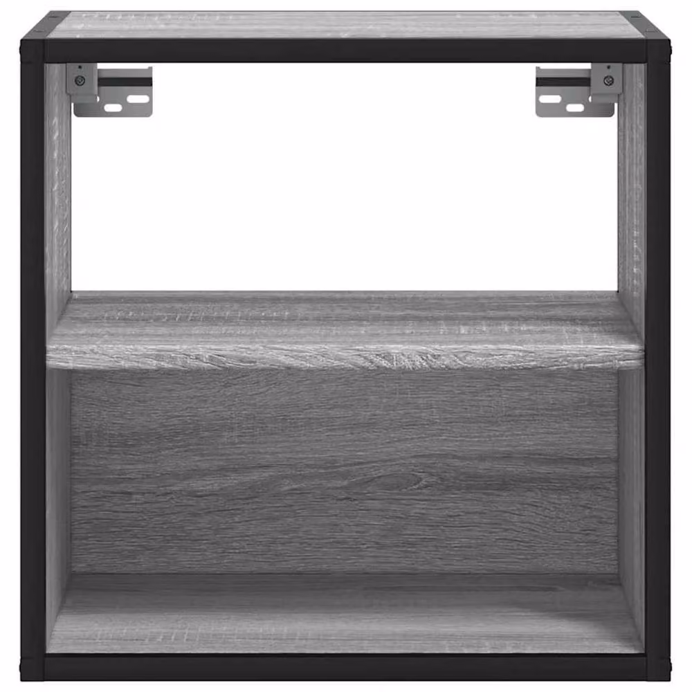 Berkfield Home Durable Wall-mounted Bedside Cabinets, 2 Pack, Grey, W: 40 cm, D: 31 cm, H: 39.5 cm – 4