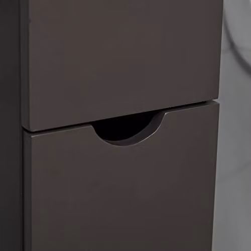 HOMCOM Freestanding Tall Bathroom and Kitchen Storage Cabinet in Brown with Internal Shelves and Drawers – 5
