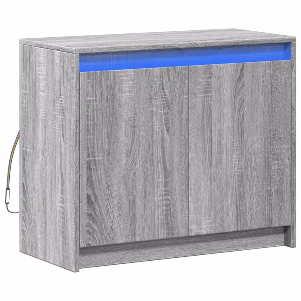 Berkfield Home Modern Grey Sonoma Sideboard with Integrated LED Lighting, W/D/H: 72 x 34 x 61 cm – 2