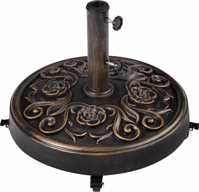 Yaheetech 25kg Round Metal Parasol Base Stand in Bronze