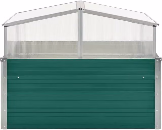 Berkfield Home Greenhouse in Green and Anthracite, Galvanised Steel and Aluminium with Polycarbonate, W/D/H: 100 x 100 x 77 cm – 1