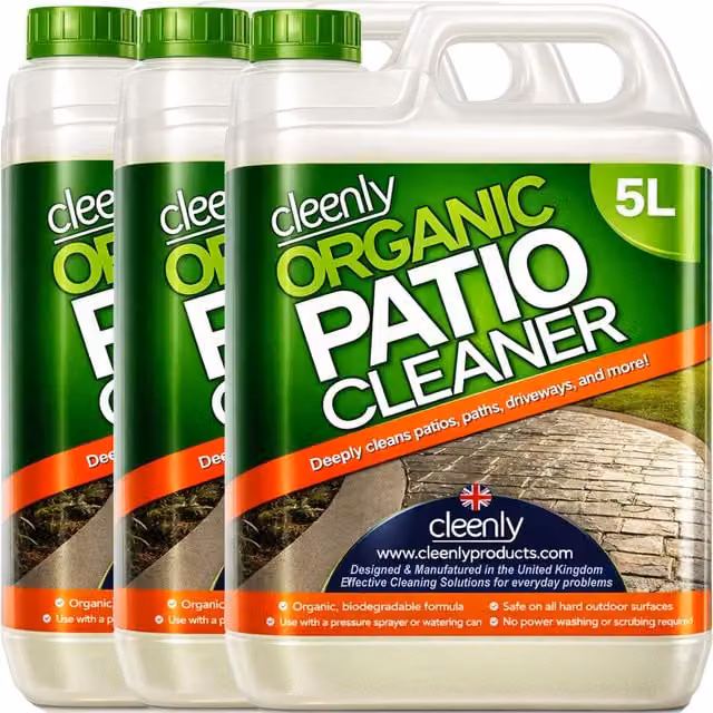 Cleenly Organic Patio Cleaner for Fencing and Stone Drives, White, 15 l
