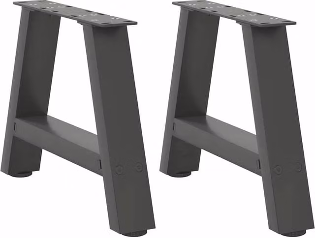 Berkfield Home A-Shaped Coffee Table Legs, 2 Piece Steel Set in Anthracite Black, H: 40 cm x W: 31 cm
