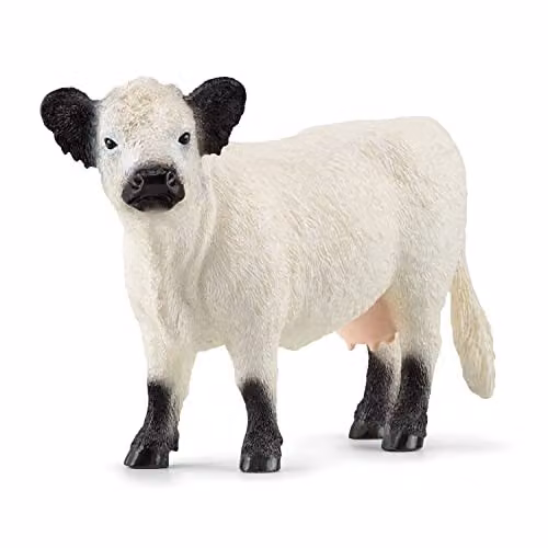 Schleich Farm World Galloway Cow White Toy Figurine – 1