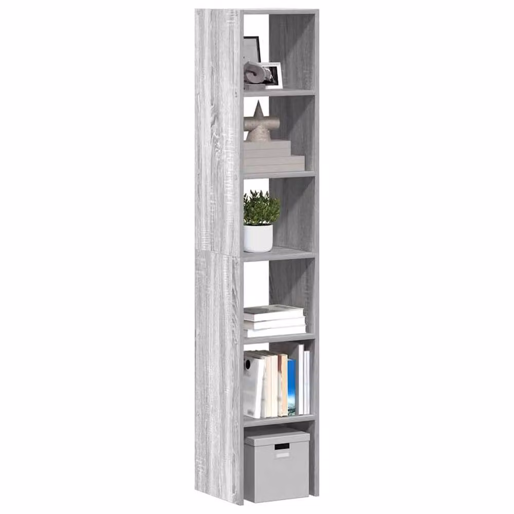 Berkfield Home Stackable Grey Sonoma Bookcases, 2 Pack, W/D/H: 30 x 30 x 80 cm – 2