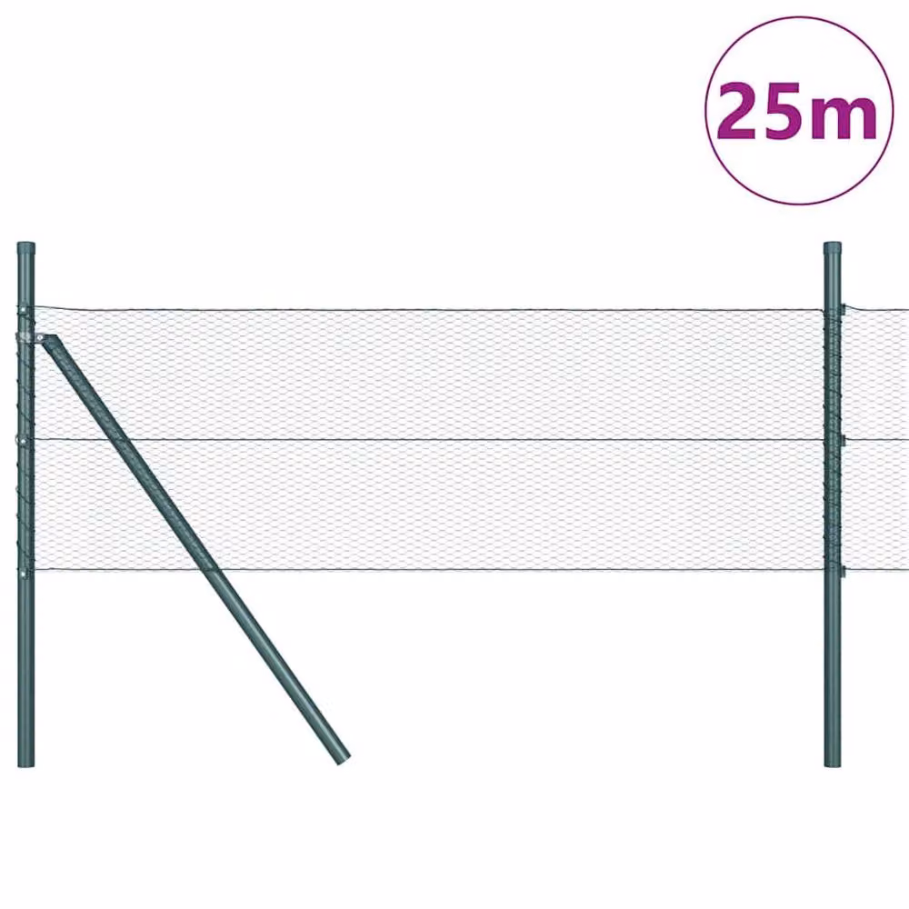 Berkfield Home Grey Steel Hexagon Fence – 2