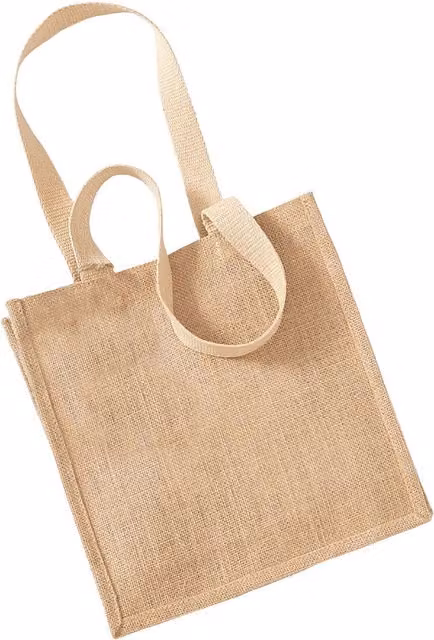 Westford Mill Jute Compact Tote Bag Pack of 2 in Beige and Sand