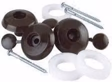 Storm PolyX Fixing Buttons for 16mm Polycarbonate Sheets, Brown, Pack of 10