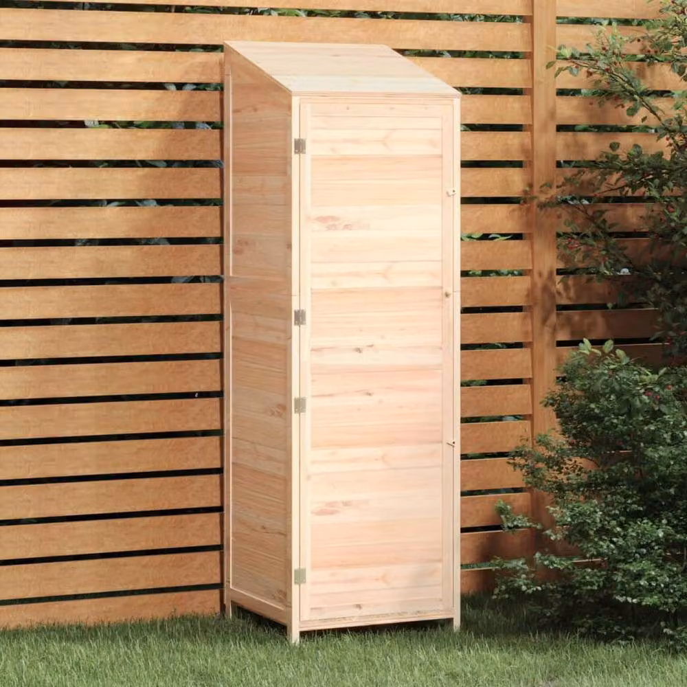 Berkfield Home Rustic Pent Garden Shed in Sand Wood, W/D/H: 55 x 52 x 174.5 cm – 2