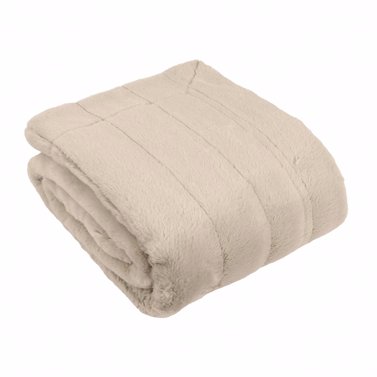 Paoletti Empress Faux Fur Throw in Beige, W: 140 cm, L: 200 cm – 2