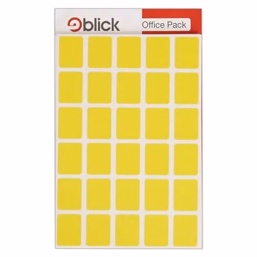 Blick Yellow Self Adhesive Rectangular Paper Labels, 19mm x 25mm, 960 Pack