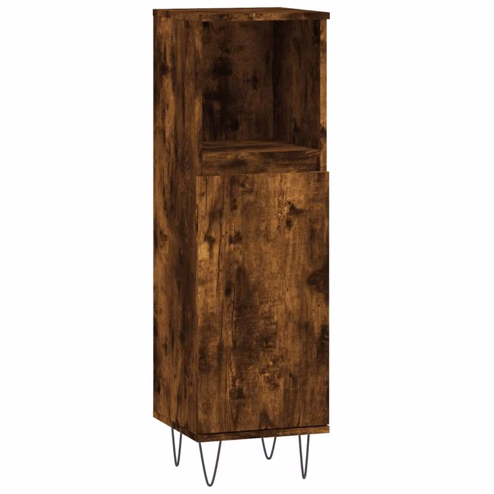 Berkfield Home 3 Piece Modern Bathroom Cabinet Set in Smoked Oak Brown – 3