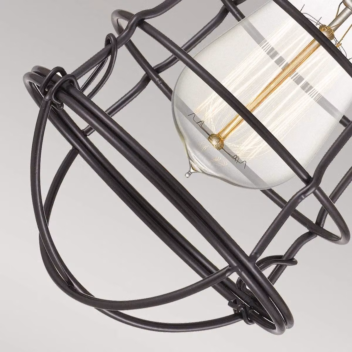 Quoizel Mixon Semi Flush Ceiling Light in Palladian Bronze and Brown – 2