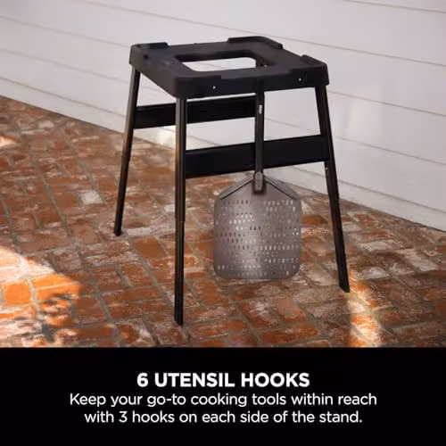 Ninja Woodfire Adjustable Stand and Side Table in Black – 4