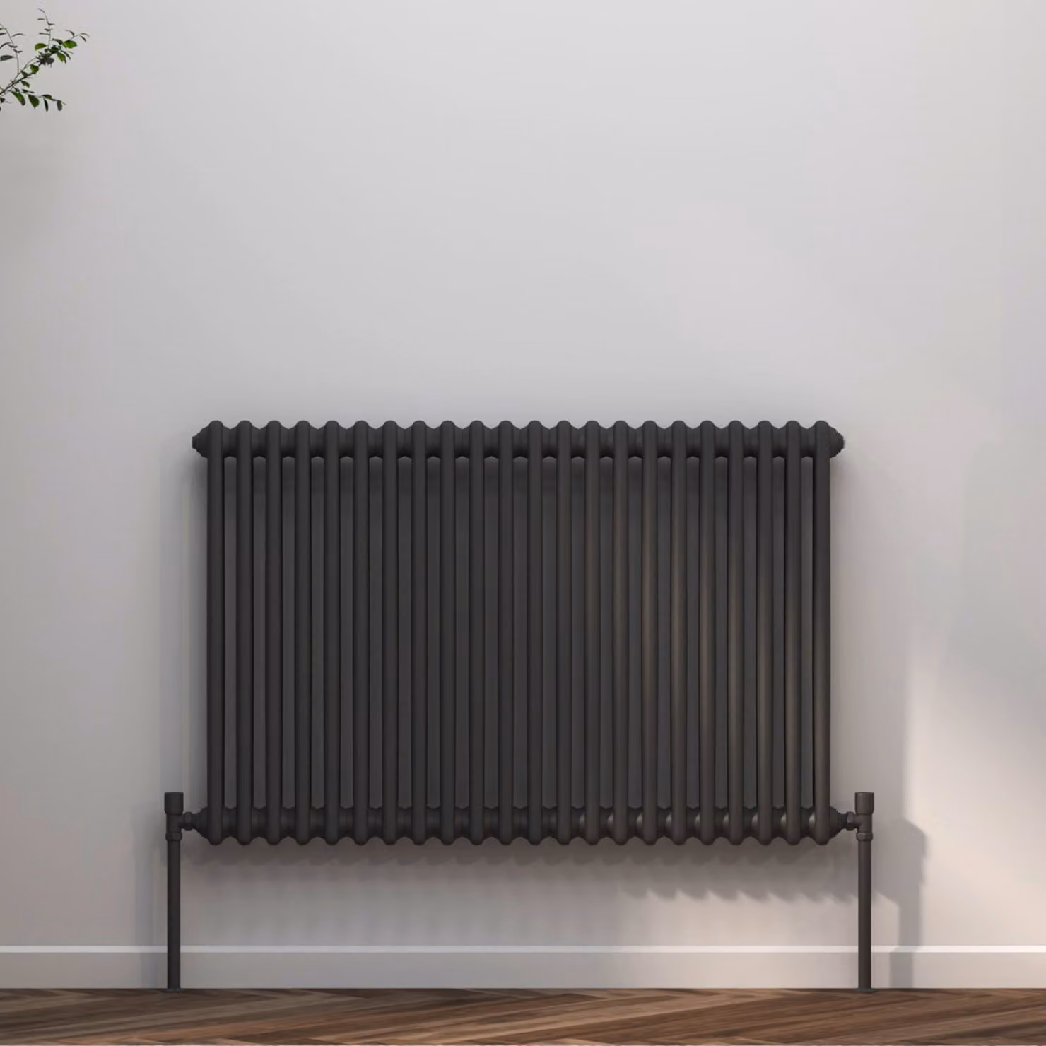 Fluxx Horizontal Steel Column Wall Mounted Radiators in Anthracite, White or Black
