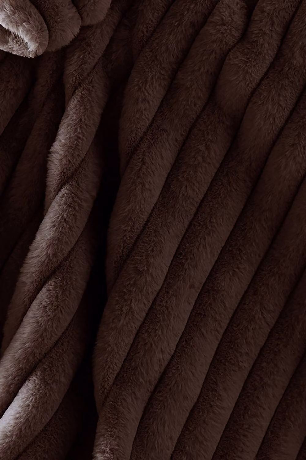 Appletree Morritz Faux Fur Throw in Brown, W: 130 cm, D: 180 cm – 3