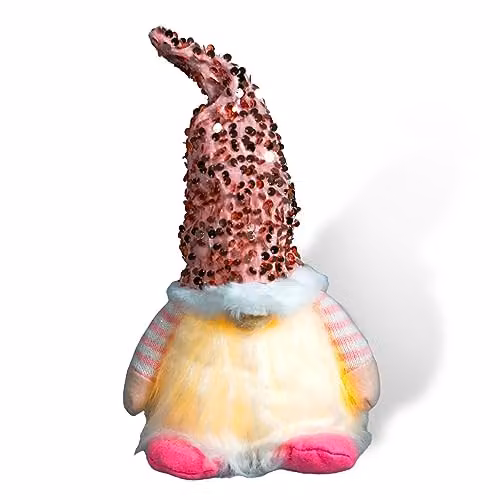 St Helens Home & Garden Pink Scandinavian Christmas Gonk Elf Dwarf Tabletop Decoration – 1