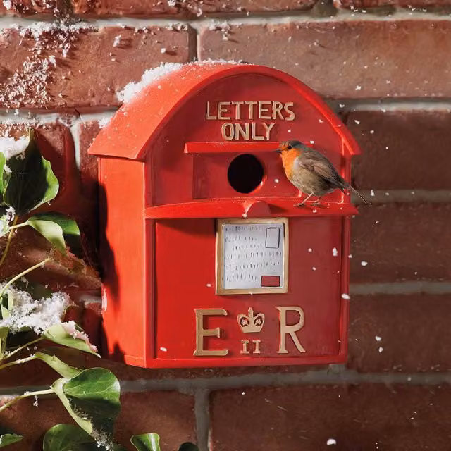 Coopers of Stortford Red Letter Box Birdhouse in Frost-Proof Resin