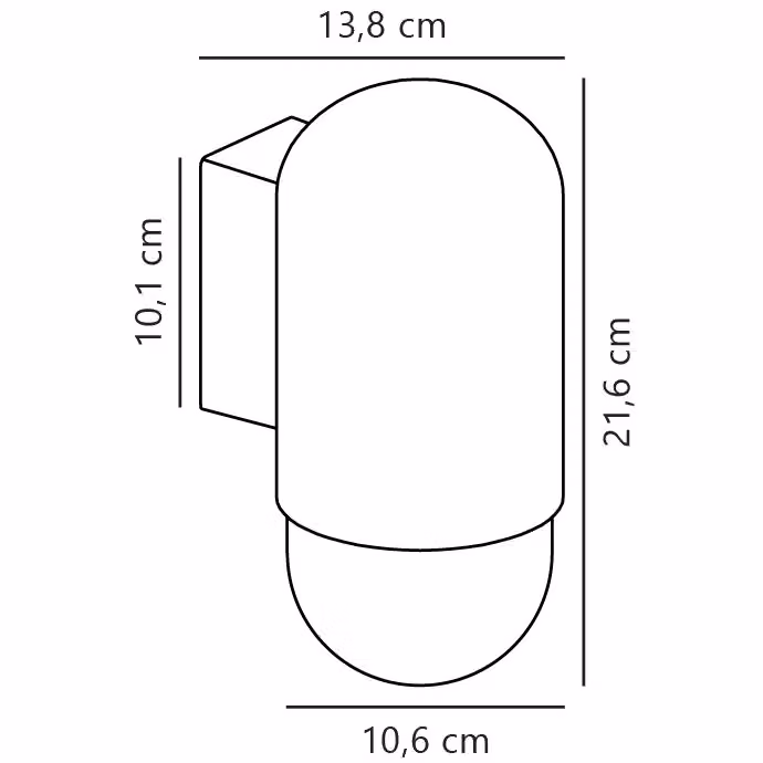 Nordlux Heka Modern Black Metal Outdoor Wall Light for Garden, E27, IP54, Mains Powered – 4