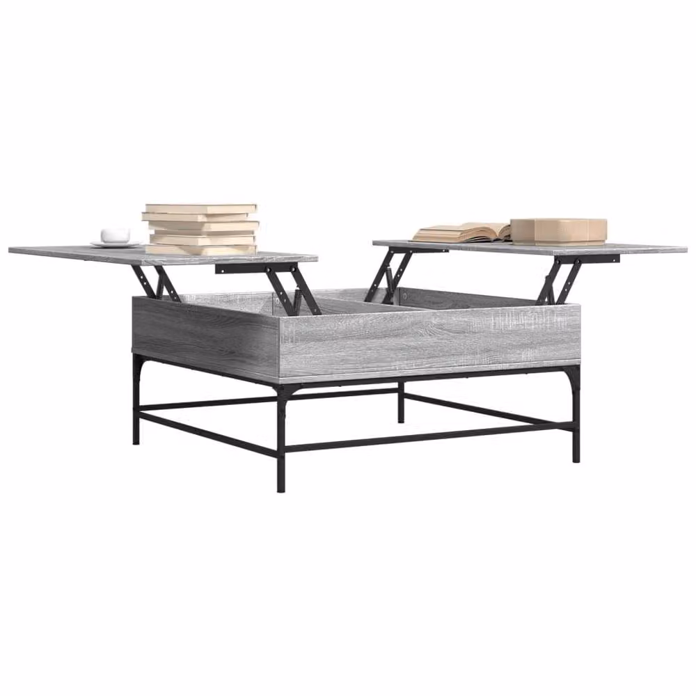 Berkfield Home Grey Sonoma Square Coffee Table with Lift Mechanism, W/D/H: 95 x 95 x 45 cm – 3