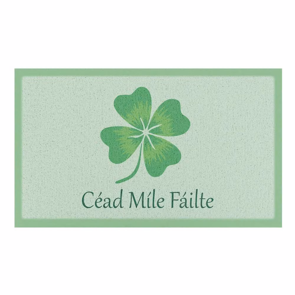 Artsy Mats Cead Mile Failte Indoor/Outdoor Doormat, Light Green, W/D/H: 70 x 40 cm – 2