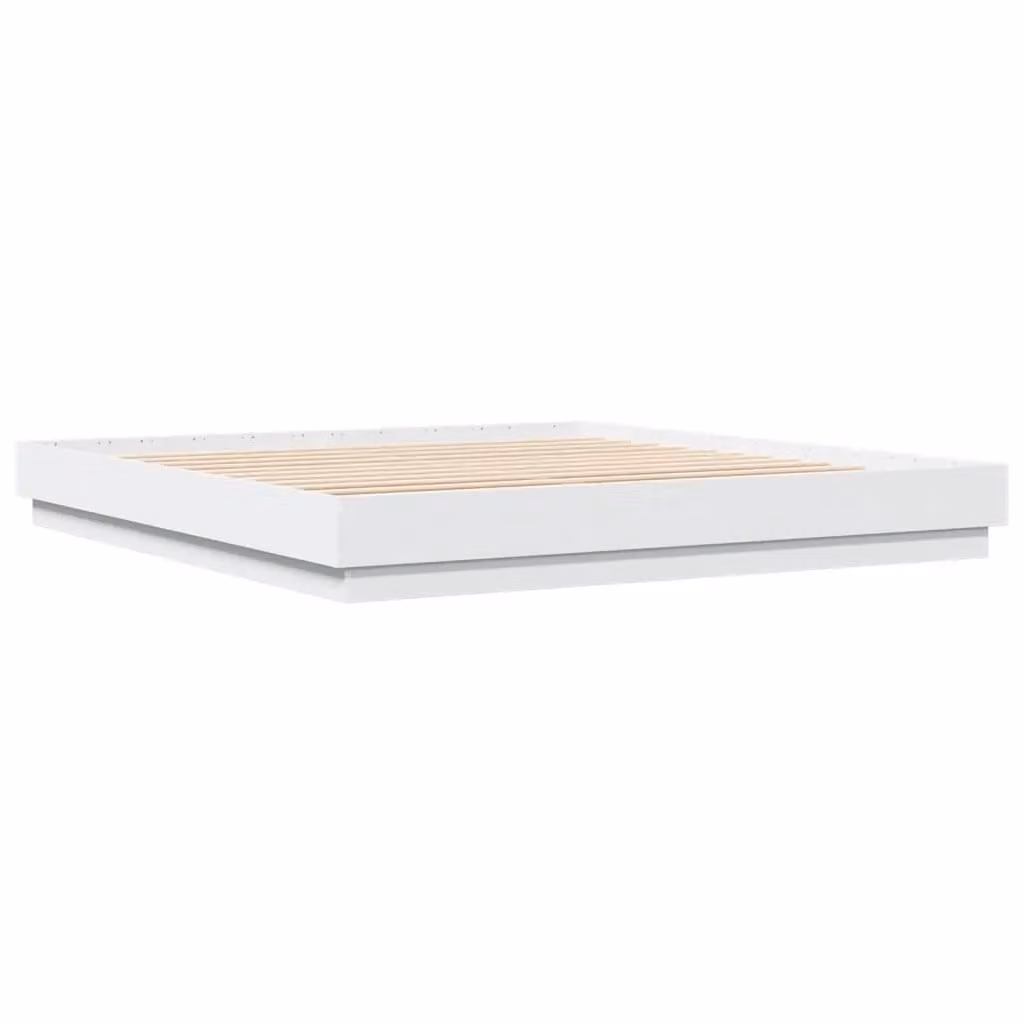 Berkfield Home Super King Bed Frame in White, W/D/H: 180 x 200 cm – 2