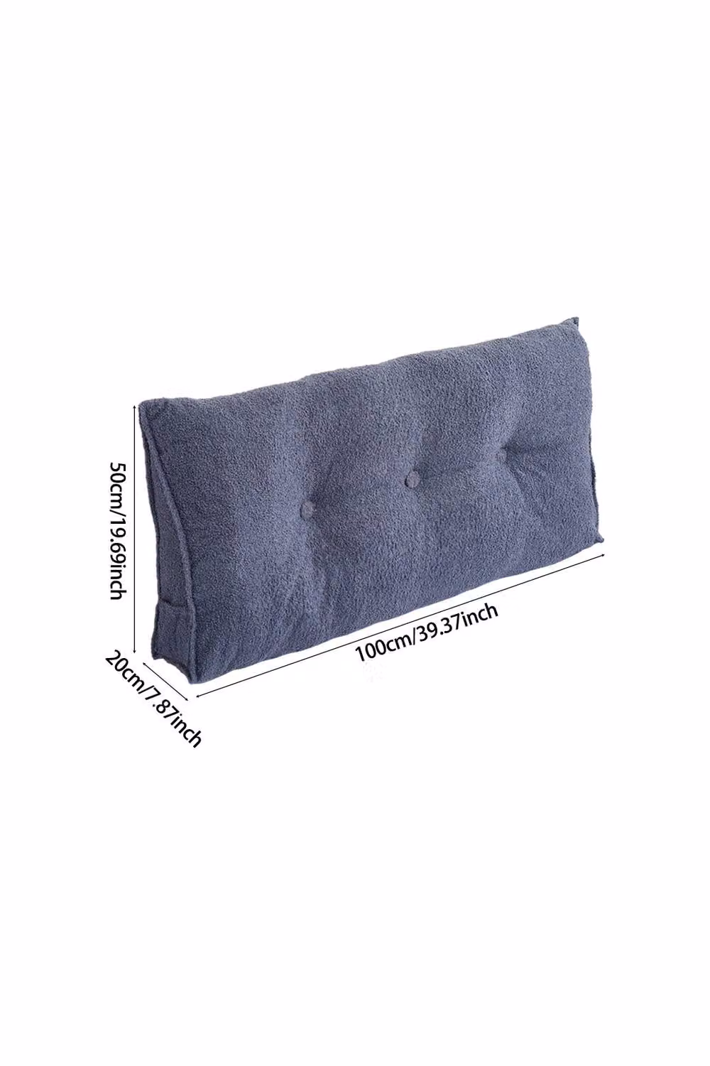 Living and Home Blue Triangle Wedge Headboard Pillow Backrest Support Cushion – 4