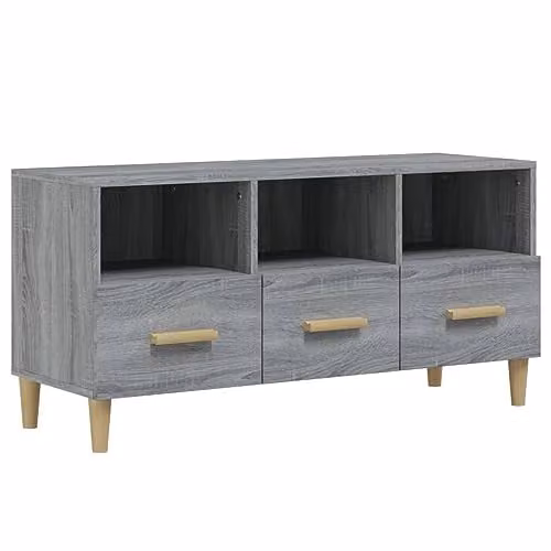 vidaXL Modern TV Cabinet in Grey Sonoma, W/D/H: 102 x 36 x 50 cm
