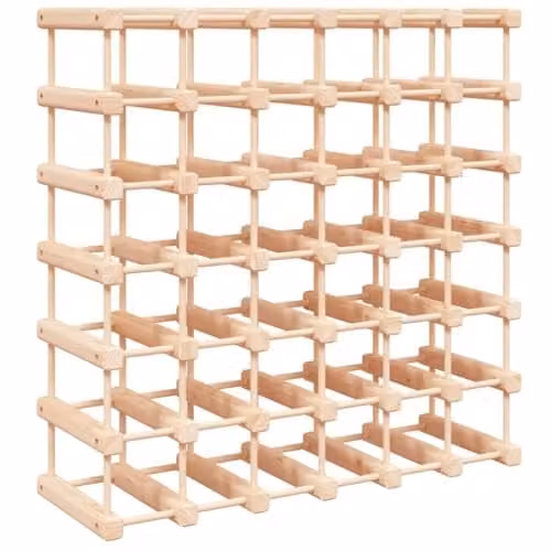vidaXL Solid Pine Wine Rack for 42 Bottles, Brown, W/D/H: 68.5 x 23 x 68.5 cm – 1