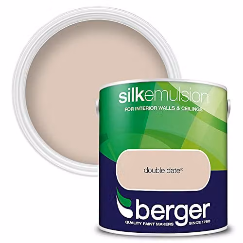 Berger Silk Emulsion Satin Gloss Paint in Beige, 2.5 l