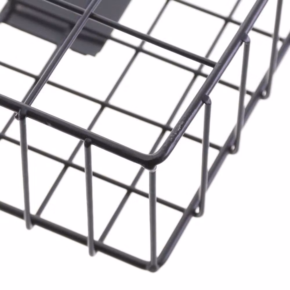 SPETLEK Simple Wire Magazine and Newspaper Wall Mounted Basket, Set of 2, Black – 4