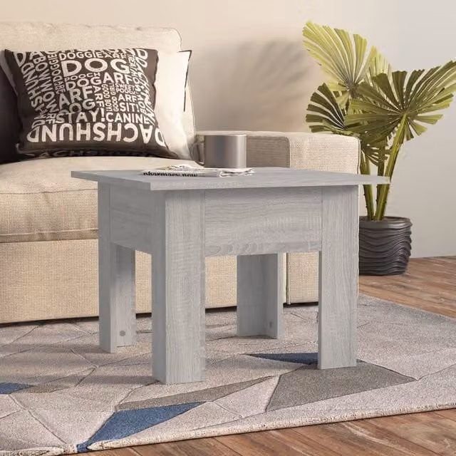 Berkfield Home Grey Sonoma Coffee Table, W/D/H: 55 x 55 x 42 cm