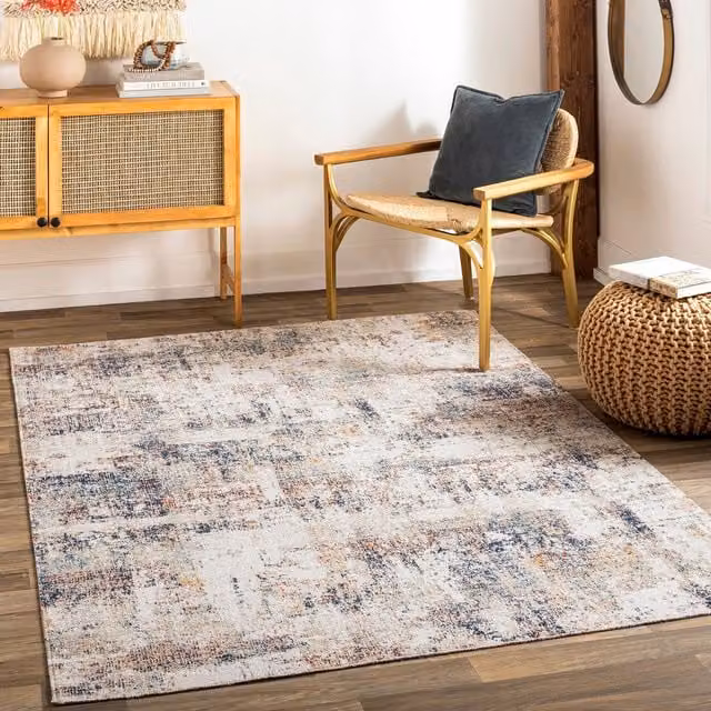 Livabliss Huntington Beach Modern Abstract In- & Outdoor Rug, Multicolour Blue and Red, W: 80 cm, L: 220 cm