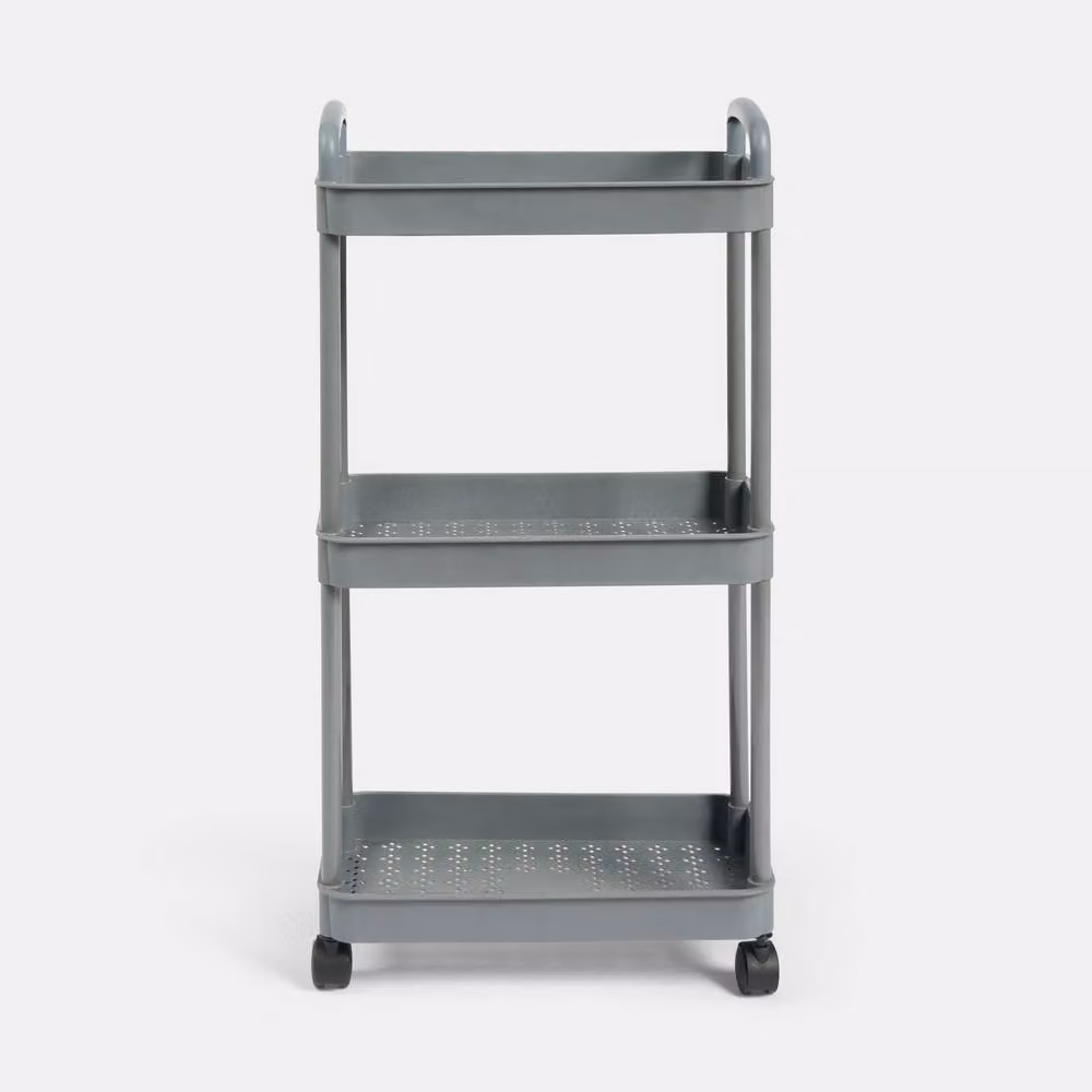 OHS 3 Tier Rolling Storage Trolley Cart in Grey – 2