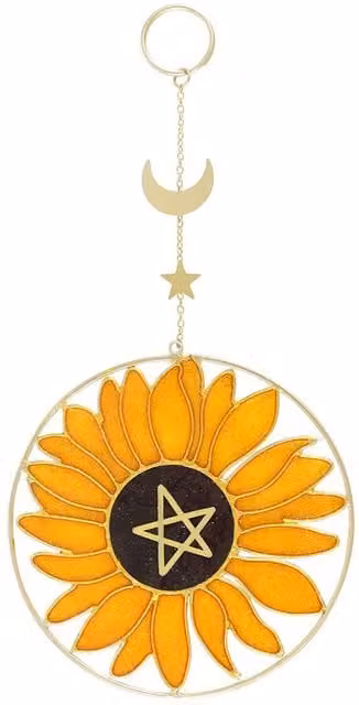 Kingsbury Gifts Summer Solstice Sunflower Suncatcher in Yellow