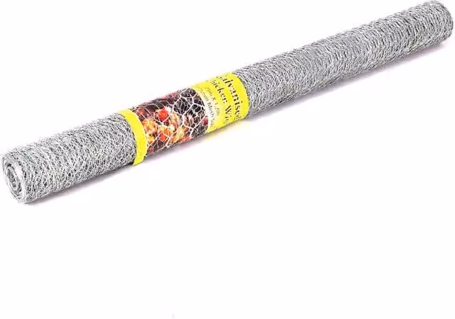 Living and Home Galvanised Steel Hexagonal Wire Mesh Fence Netting, Silver, 0.9 x 25 m