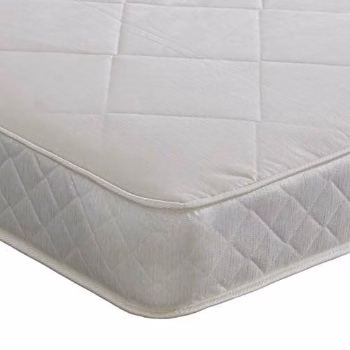 Zen Home Diamond Spring Quilted Bonell Spring Mattress in White, W/D/H: 140 x 200 cm