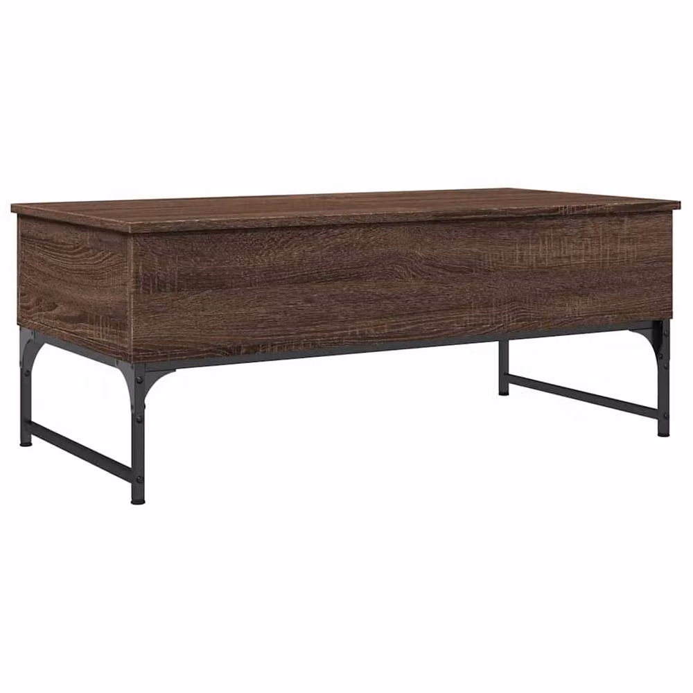 Berkfield Home Decorative Coffee Table in Brown Oak, W/D/H: 100 x 50 x 40 cm – 2