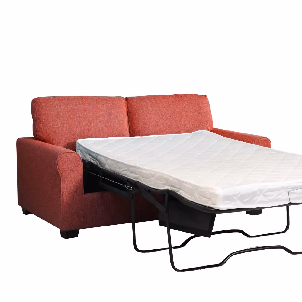 Artemis Home Dawson Red Fabric Sofabed with Solid Wood Frame and Pull Out Drawer, 100 x 200 cm – 2