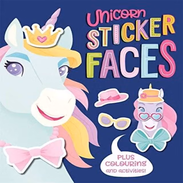 Igloo Books Ltd Unicorn Sticker Faces Multicolour Paperback Book