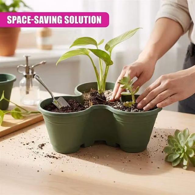 EONLION Green Stackable Column Planter Set for Fruit and Vegetable Gardens – 1