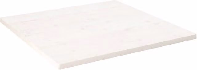 Berkfield Home White Solid Wood Pine Square Table Top W: 90 cm, D: 90 cm, H: 2.5 cm