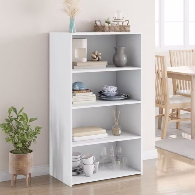 Berkfield Home Modern White Highboard W/D/H: 70 x 41 x 124 cm
