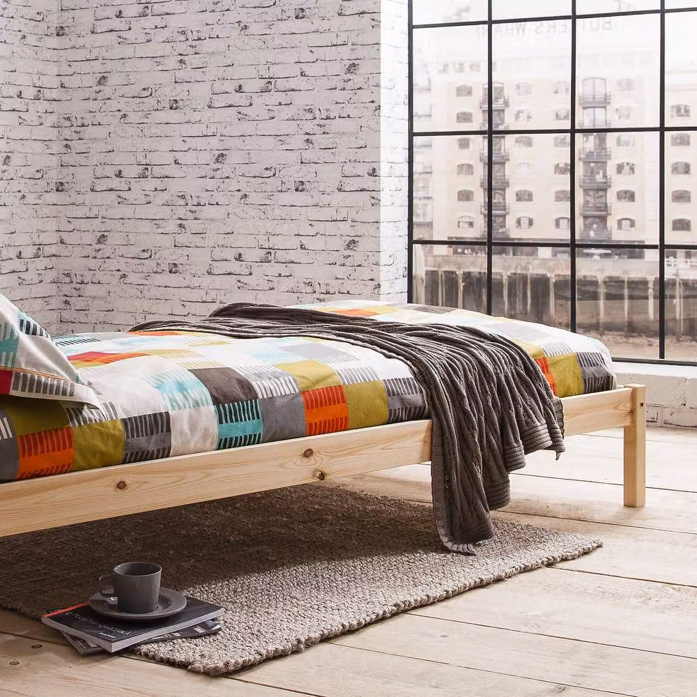 Nöa and Nani Sussex Single Bed Frame in Brown Natural Pine, W/D/H: 90 x 190 cm – 4