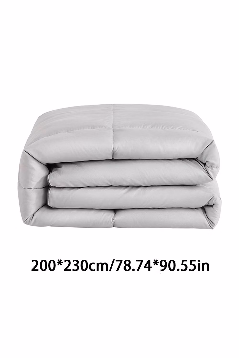 Garden Sanctuary Grey Quilted Down Alternative Microfibre Duvet Insert, W: 200 cm x L: 230 cm – 2