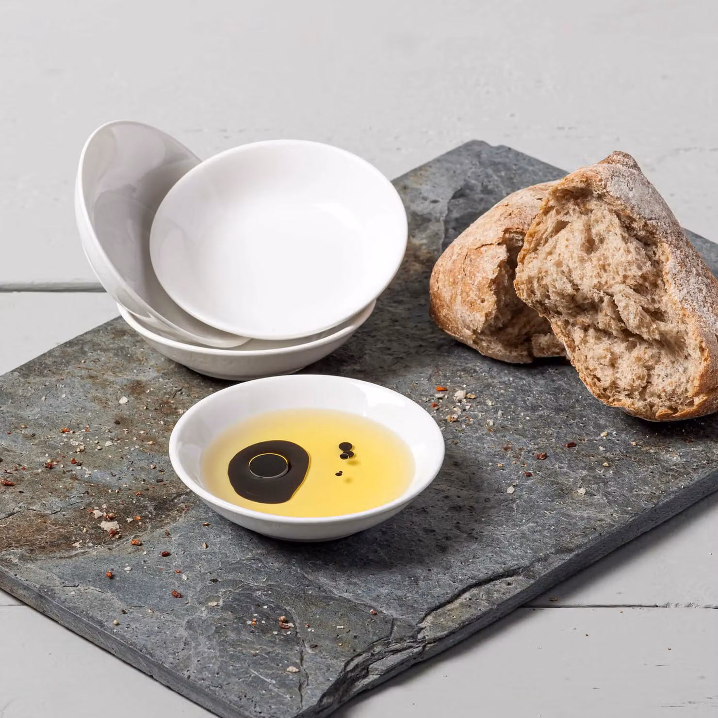 WM Bartleet & Sons White Porcelain Mini Round Bowl Set of 4 – 3